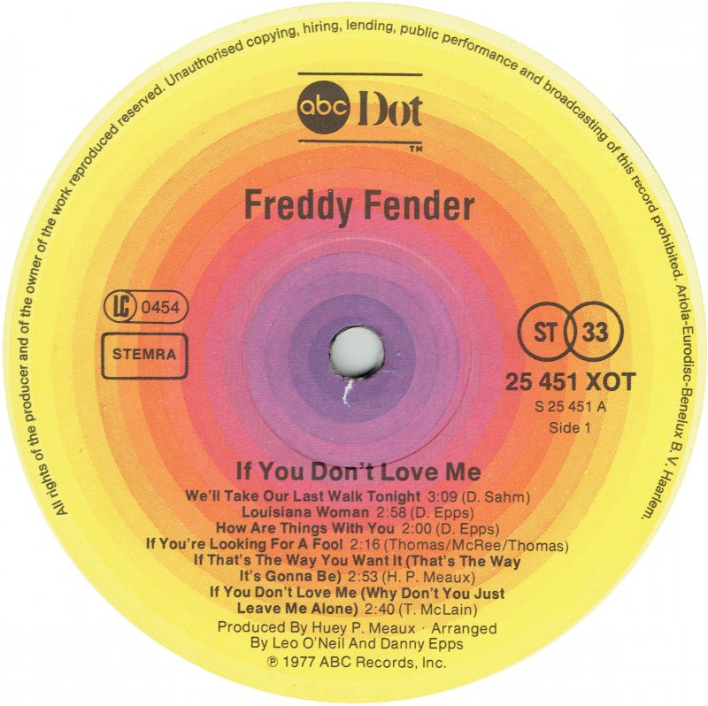 Freddy Fender - If You Don't Love Me (LP)