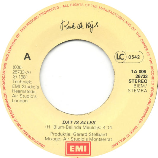 Rob de Nijs - Dat Is Alles
