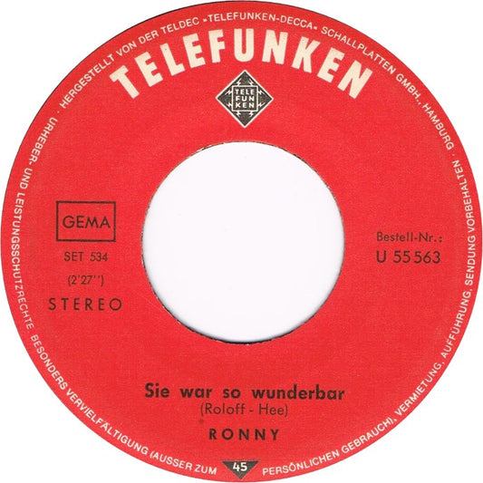 Ronny - Sie War So Wunderbar