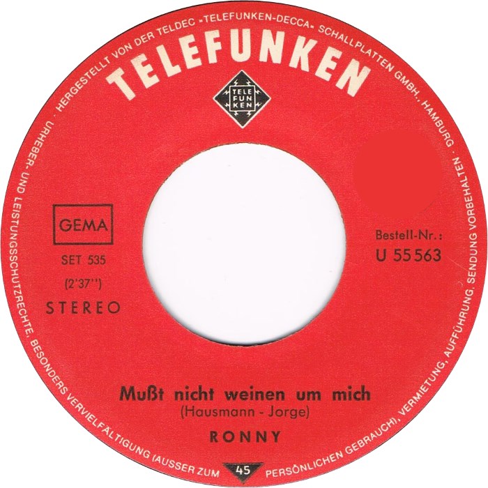 Ronny  - Sie War So Wunderbar