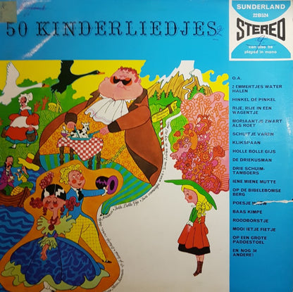 Kinderkoor De Zonnepitten - 50 Kinderliedjes (LP) 51293 Vinyl LP Vinyl Very Good (VG) <br> Hoes Good Plus (G+)