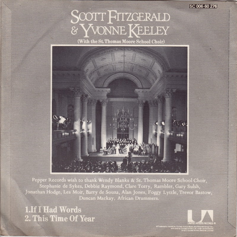Scott Fitzgerald & Yvonne Keeley - If I Had Words 41671
