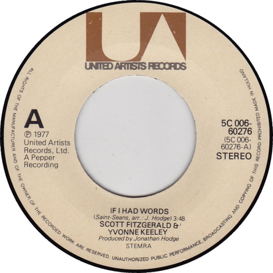 Scott Fitzgerald & Yvonne Keeley - If I Had Words