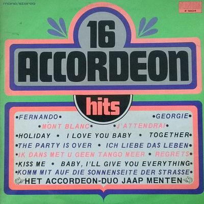 Duo Jaap Menten - 16 Accordeon Hits (LP)