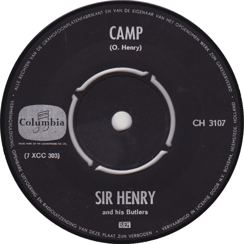 Sir Henry & His Butlers - Camp Vinyl Singles Vinyl Very Good (VG) <br> Hoes Generic