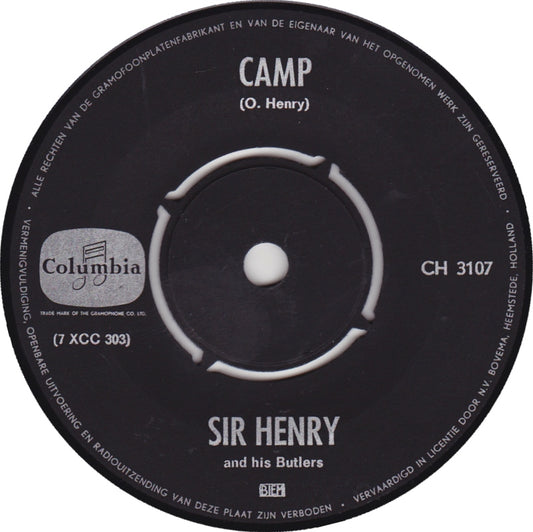 Sir Henry & His Butlers - Camp Vinyl Singles Vinyl Very Good (VG) <br> Hoes Generic