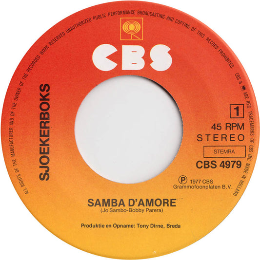 Sjoekerboks - Samba D'Amore Vinyl Singles