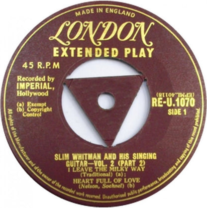 Slim Whitman - Slim Whitman And His Singing Guitar Vol. 2 Vinyl Singles Vinyl Zeer Goed / Hoesje Generic "VINYLSINGLES.NL"