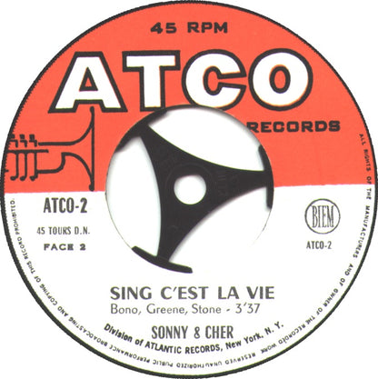 Sonny & Cher - Little Man Vinyl Singles Vinyl Very Good (VG) <br> Hoes Generic