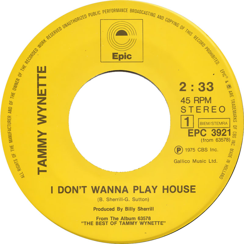Tammy Wynette - I Don't Wanna Play House