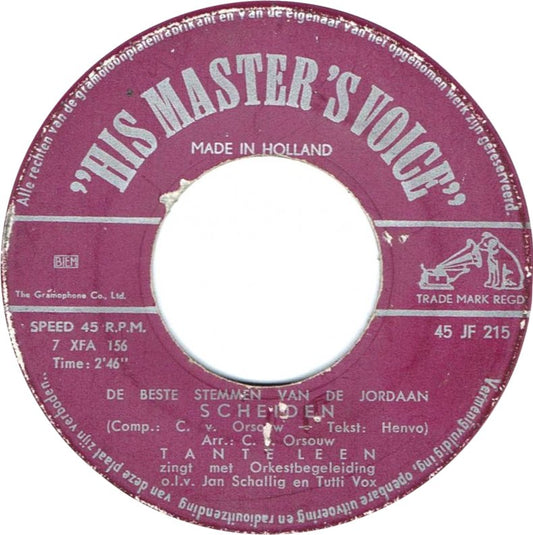 Tante Leen - Bloemen Voor Moeder Vinyl Singles Vinyl Zeer Goed / Hoesje Generic "VINYLSINGLES.NL"