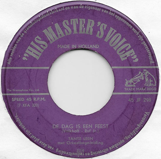 Tante Leen - Wanneer Je Naar Je Moeder Kijkt Vinyl Singles Vinyl Zeer Goed / Hoesje Generic "VINYLSINGLES.NL"