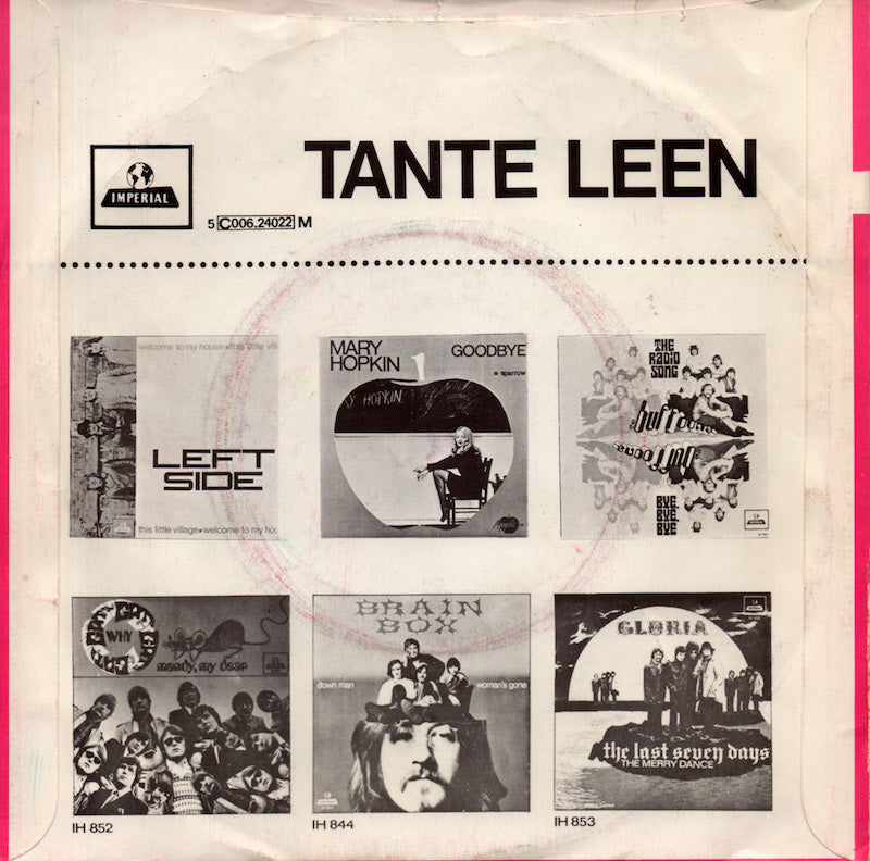 Tante Leen - M'n Moeder Gaf Me Alles Mee Vinyl Singles Vinyl Zeer Goed / Hoesje Goed "VINYLSINGLES.NL"