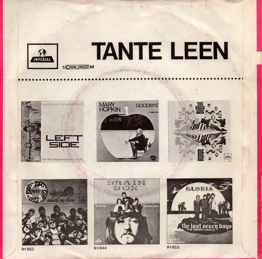 Tante Leen - M'n Moeder Gaf Me Alles Mee Vinyl Singles Vinyl Zeer Goed / Hoesje Goed "VINYLSINGLES.NL"