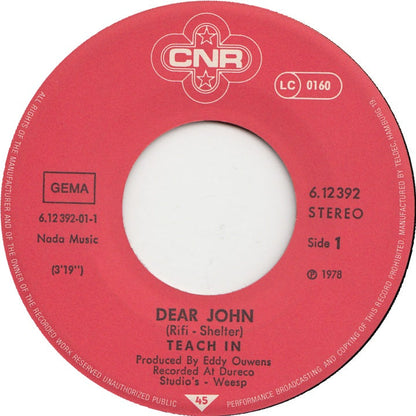 Teach-in - Dear John 17504 Vinyl Singles Goede Staat