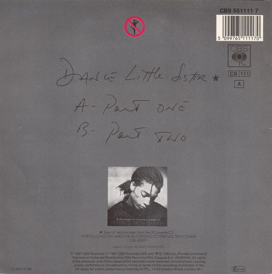 Terence Trent D'Arby - Dance Little Sister Vinyl Singles