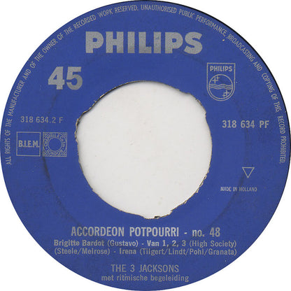 3 Jacksons - Accordeon Potpourri No. 48 Vinyl Singles Vinyl Very Good (VG) <br> Hoes Generic