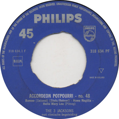 3 Jacksons - Accordeon Potpourri No. 48 Vinyl Singles Vinyl Very Good (VG) <br> Hoes Generic