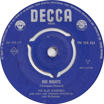 Blue Diamonds - Rio Nights 02817 Vinyl Singles Goede Staat