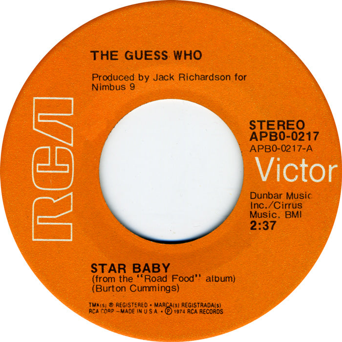Guess Who - Star Baby Vinyl Singles Media VG+ / Sleeve Generic