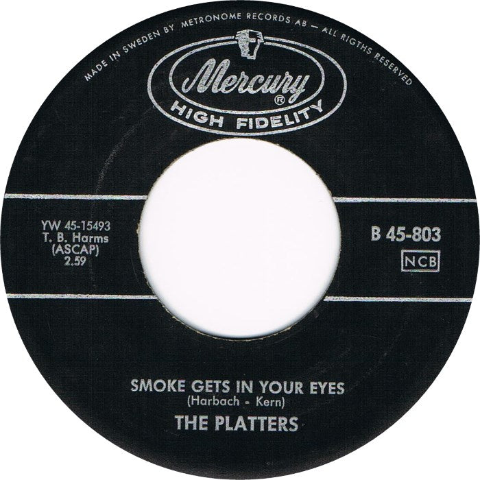 Platters - Smoke Gets In Your Eyes 19460 Vinyl Singles Goede Staat