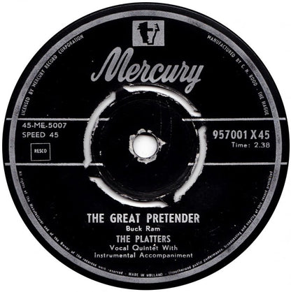 Platters - The Great Pretender Vinyl Singles Vinyl Very Good (VG) <br> Hoes Generic
