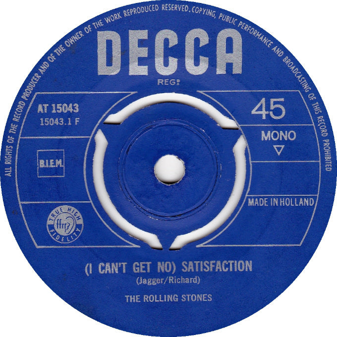Rolling Stones - (I Can't Get No) Satisfaction Vinyl Singles