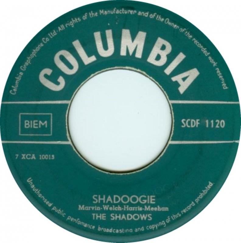 Shadows - Shadoogie Vinyl Singles Vinyl Zeer Goed / Hoesje Generic "VINYLSINGLES.NL"