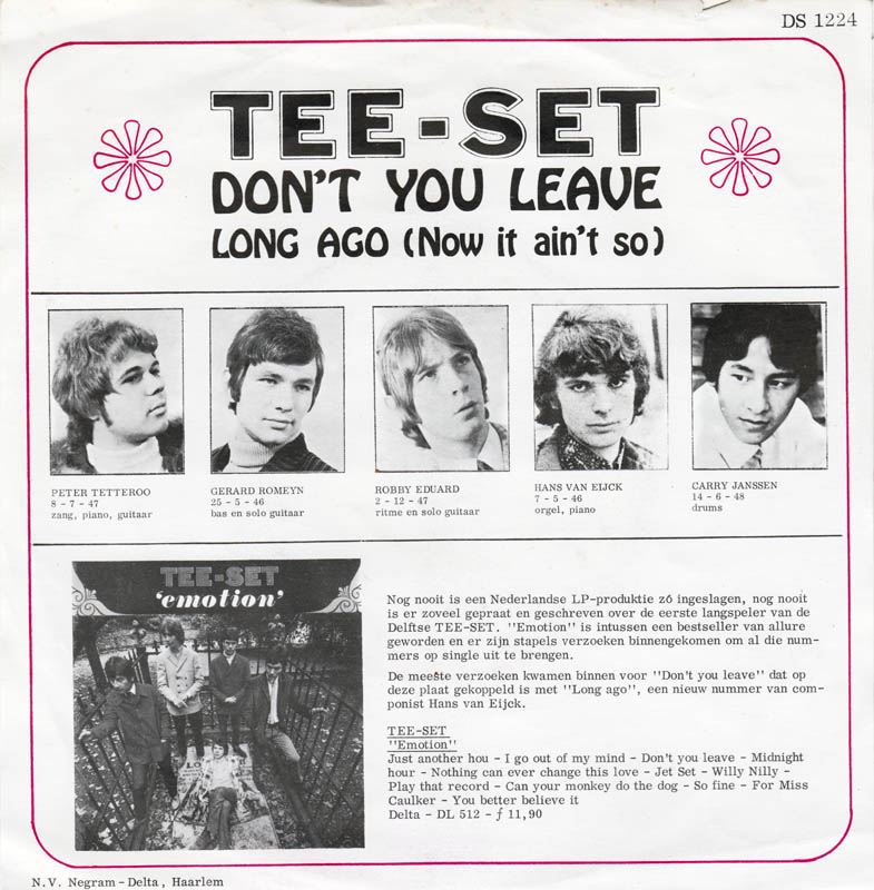 Tee-Set - Don't You Leave
