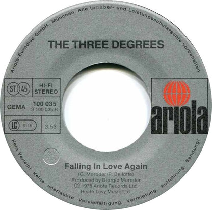 Three Degrees - Giving Up, Giving In