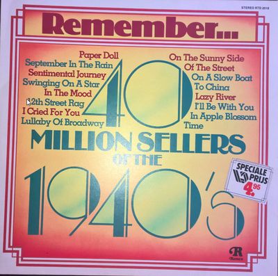Various - 40 Million Sellers Of The 1940's (LP)