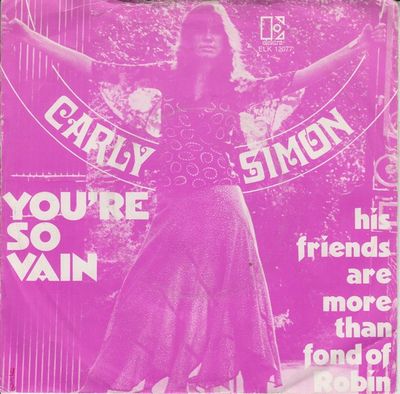 Carly Simon - You're So Vain Vinyl Singles Media VG+ / Sleeve Plakband