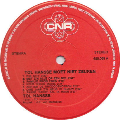 Tol Hansse - Moet Niet Zeuren (LP) 46797