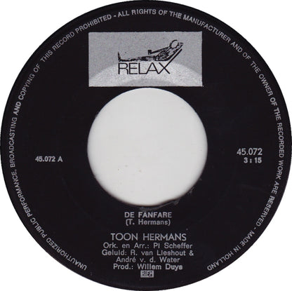 Toon Hermans - De Fanfare Vinyl Singles Vinyl Zeer Goed / Hoesje Goed "VINYLSINGLES.NL"