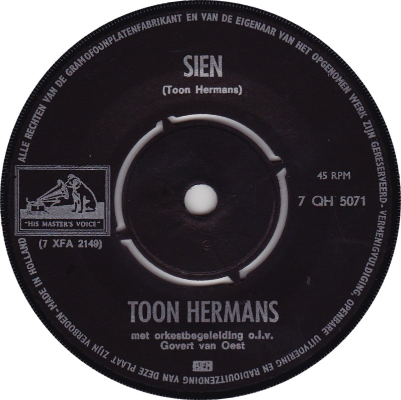 Toon Hermans - Sien 01152 Vinyl Singles VINYLSINGLES.NL