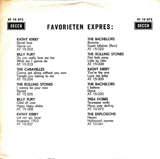 Trea van der Schoot - Tennessee Waltz Vinyl Singles Media: VG+ / Sleeve: G+