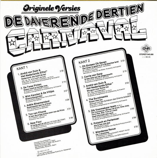 Various - De Daverende Dertien Carnaval (LP) Vinyl LP Vinyl Zeer Goed / Hoesje Goed "VINYLSINGLES.NL"