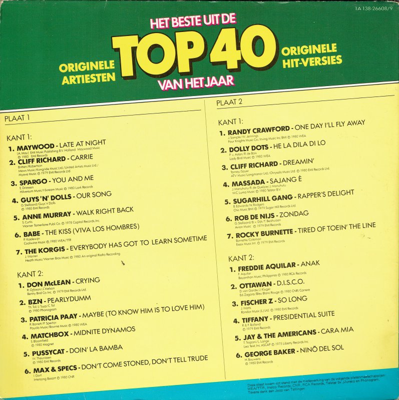 Various - Het Beste Uit De Top 40 Van Het Jaar (LP) 49855 Vinyl LP Goede Staat