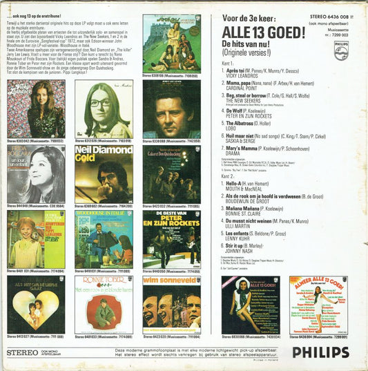 Various - Alle 13 Goed! Deel 3 (LP) Vinyl LP Vinyl Zeer Goed / Hoesje Goed "VINYLSINGLES.NL"