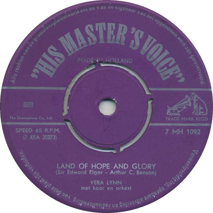 Vera Lynn - Land Of Hope And Glory Vinyl Singles Vinyl (VG) <br> Hoes Generic