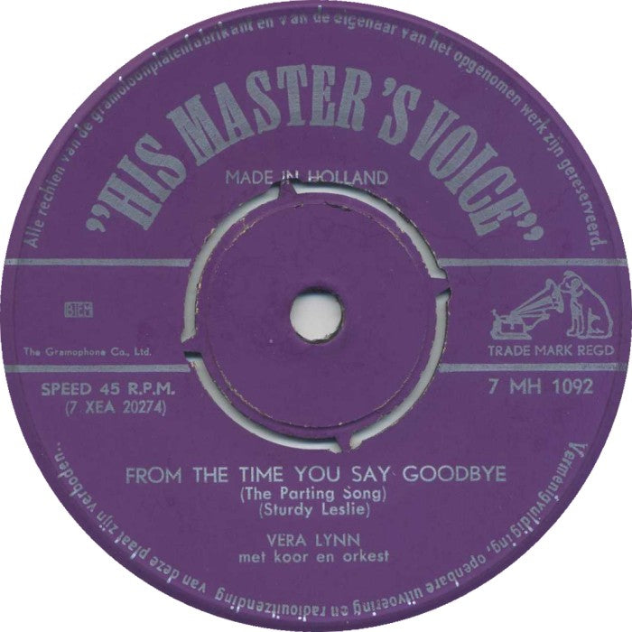 Vera Lynn - Land Of Hope And Glory Vinyl Singles Vinyl (VG) <br> Hoes Generic