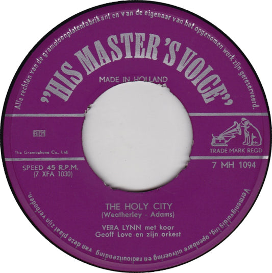 Vera Lynn - The Holy City Vinyl Singles Vinyl (VG) <br> Hoes Generic