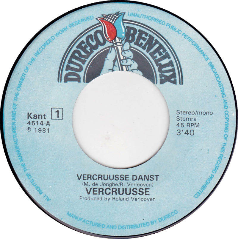 Vercruusse - Vercruusse Danst Vinyl Singles