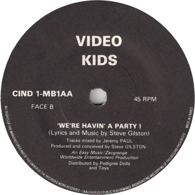 Video Kids - Everybody Boogie ! Vinyl Zeer Goed / Hoesje Goed "VINYLSINGLES.NL"