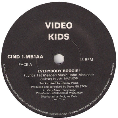 Video Kids - Everybody Boogie ! Vinyl Zeer Goed / Hoesje Goed "VINYLSINGLES.NL"