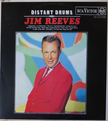 Jim Reeves - Distant Drums (LP) Vinyl LP Vinyl Very Good (VG) <br> Hoes Good Plus (G+)