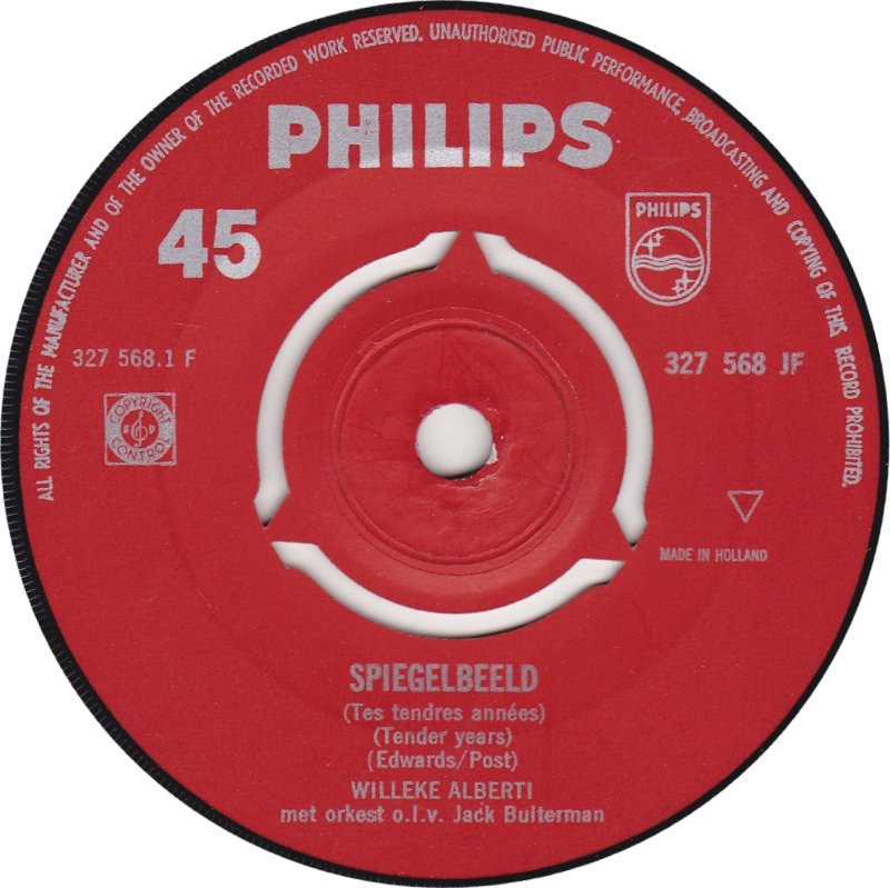 Willeke Alberti - Spiegelbeeld 39978 Vinyl Singles Hoes: Generic