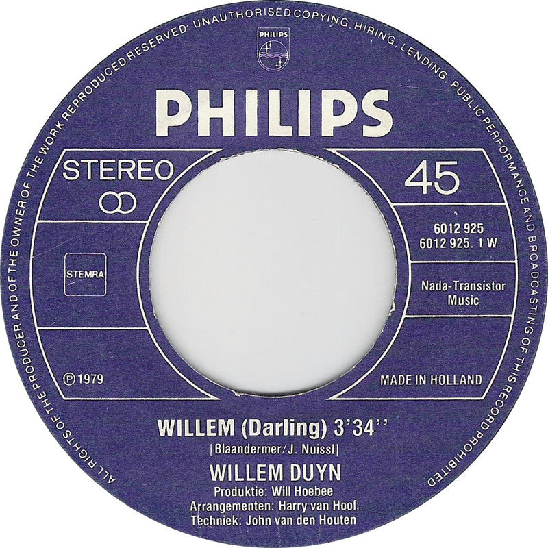 Willem Duyn - Willem 34254 35263 Vinyl Singles VINYLSINGLES.NL