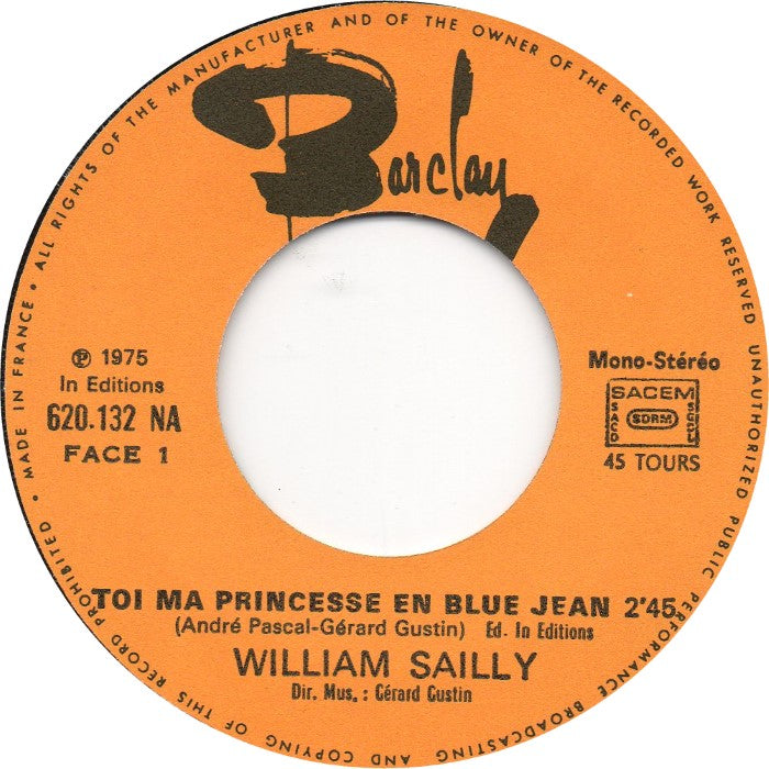 William Sailly - Toi Ma Princesse En Blue Jean