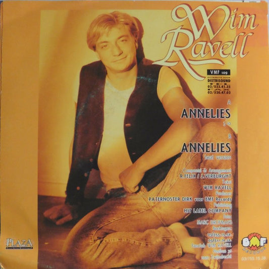 Wim Ravell - Annelies Vinyl Singles Vinyl Zeer Goed / Hoesje Goed "VINYLSINGLES.NL"